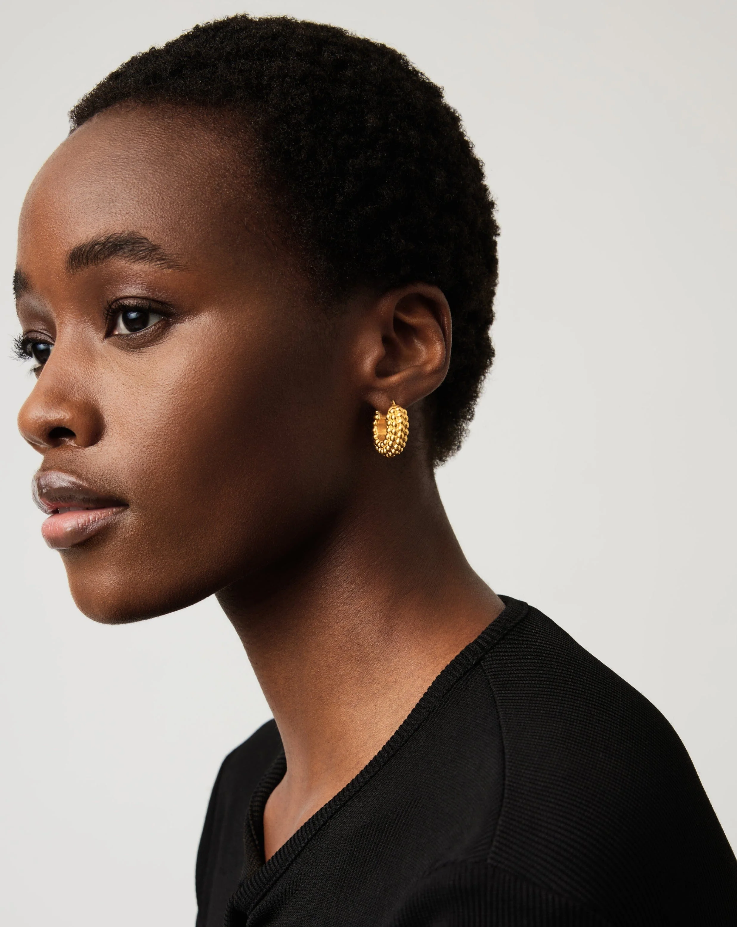 Baya Hoop Earrings | 18ct Gold Plated - Image 3