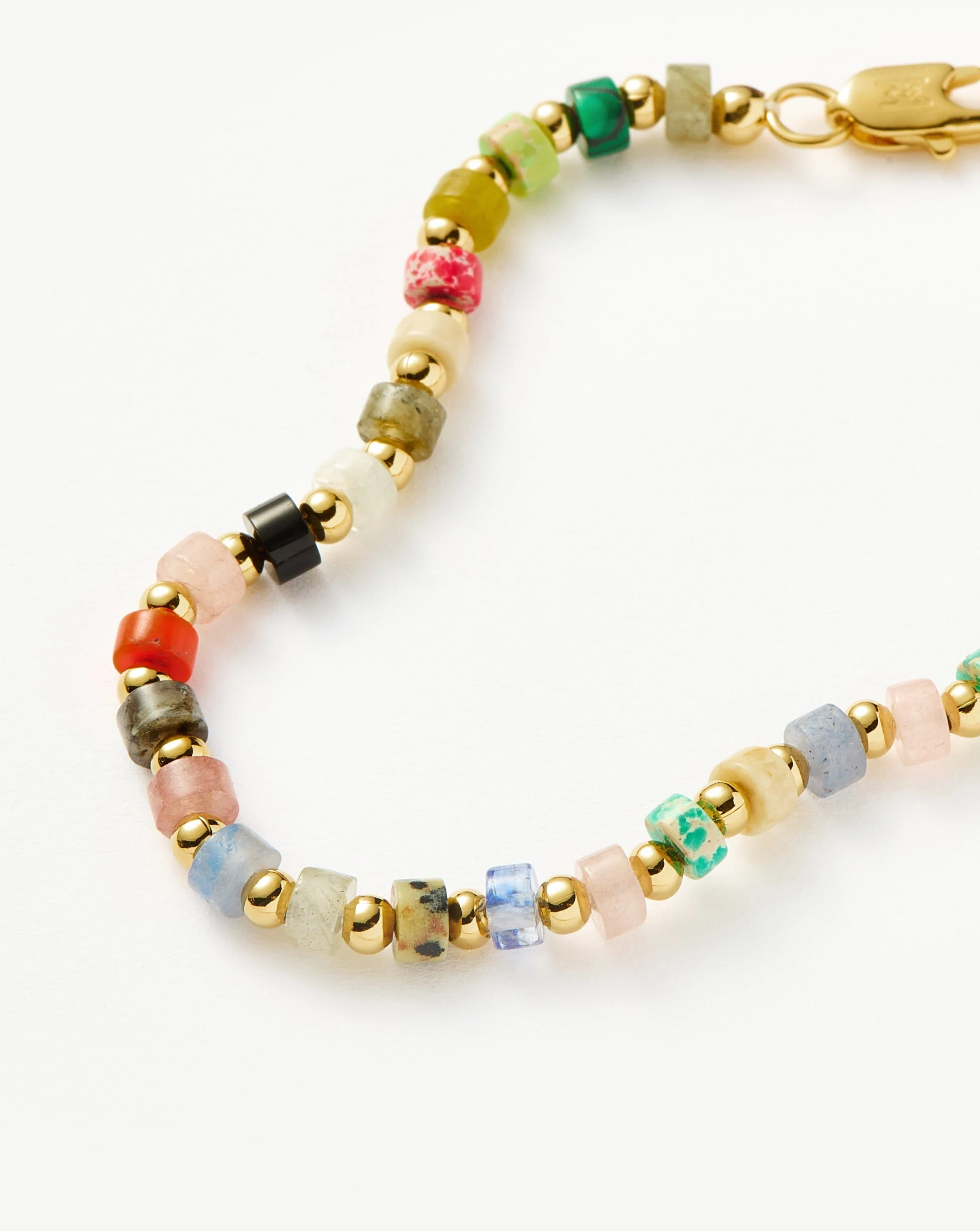 Beaded Bracelet | 18ct Gold Plated/Multi Beaded - Image 4