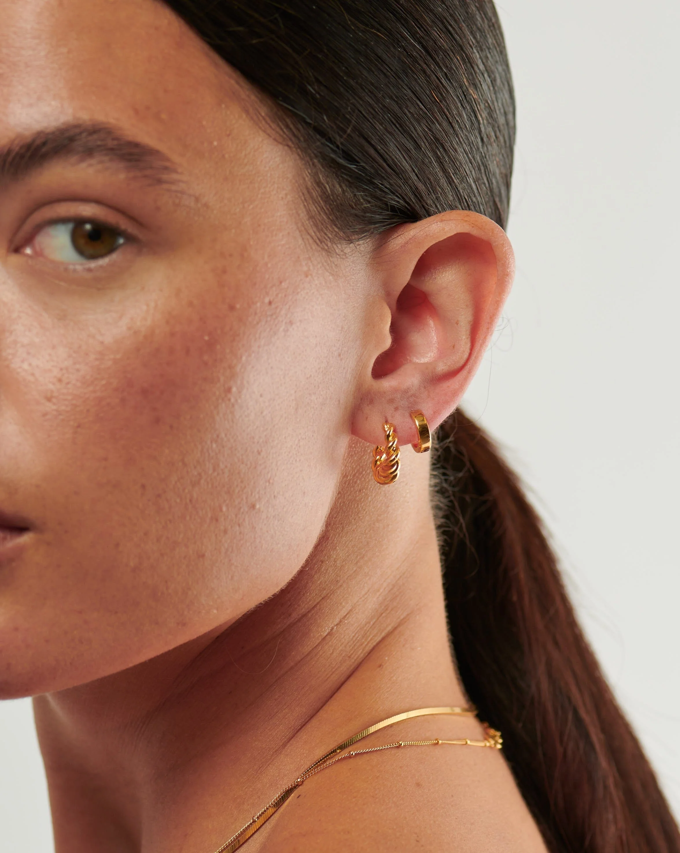 Chubby Tunnel Huggies | 18ct Gold Vermeil - Image 3