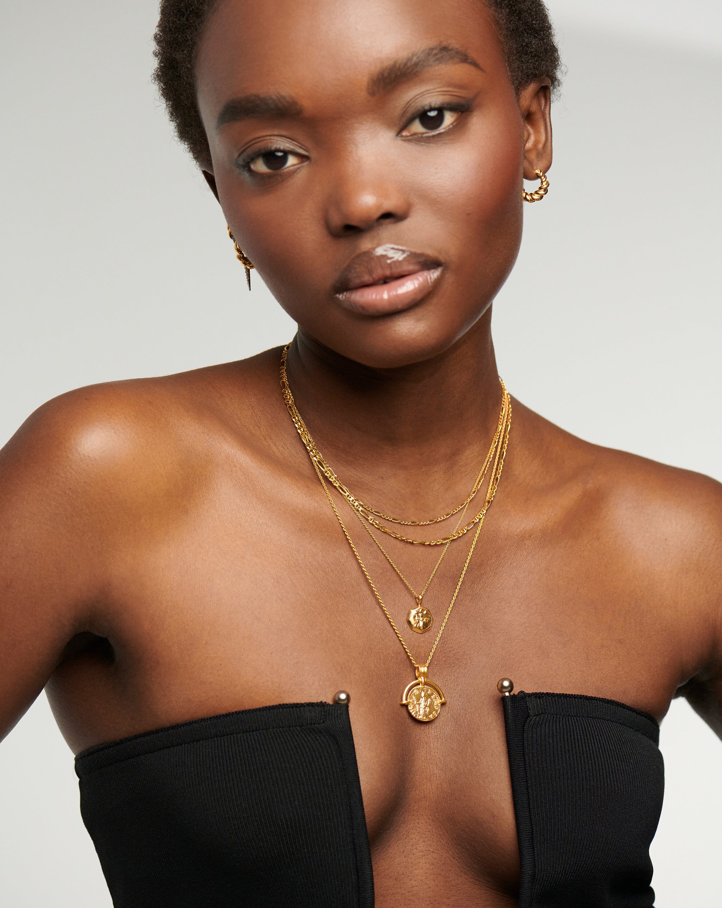 Filia Double Chain Necklace | 18ct Gold Vermeil - Image 3