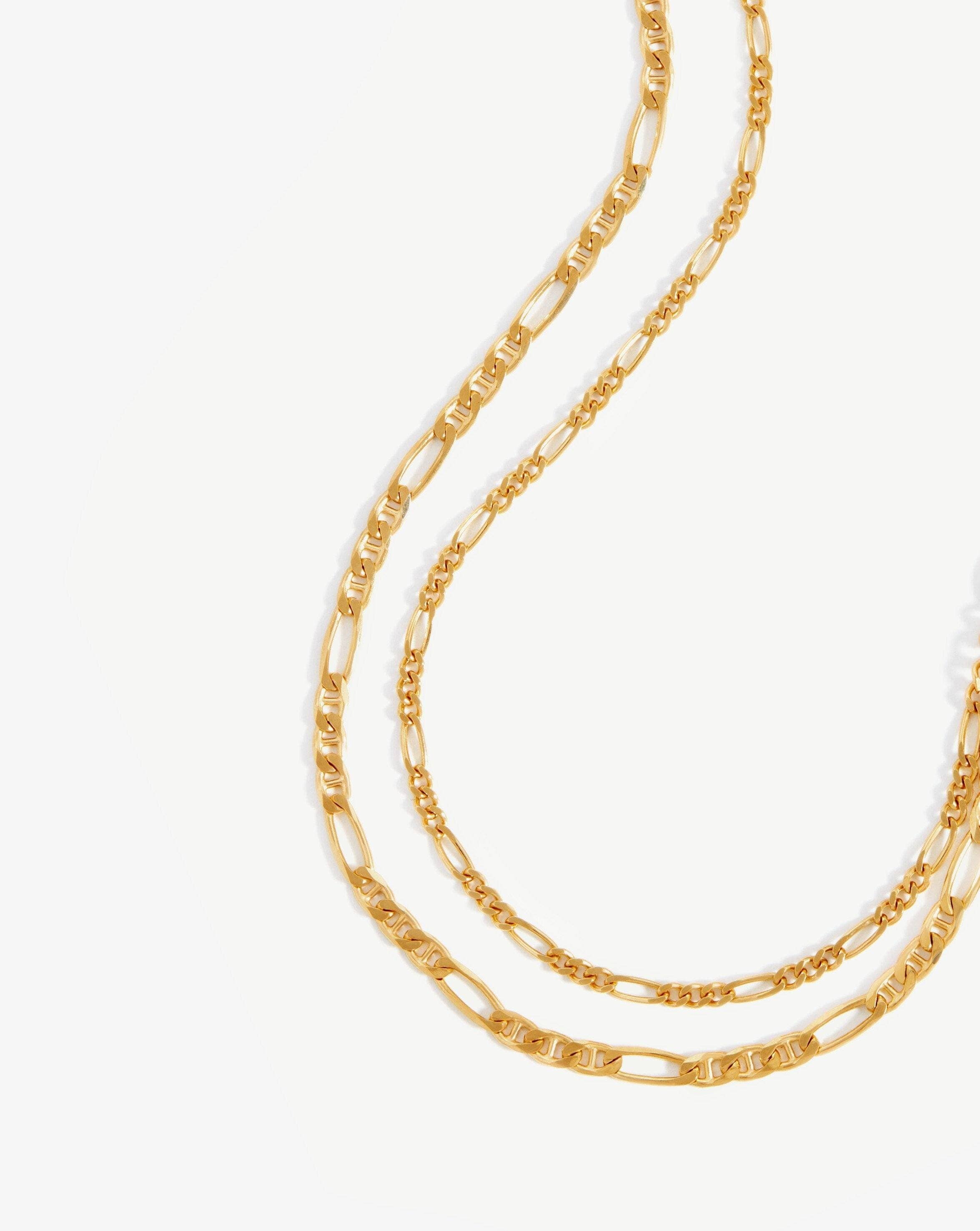 Filia Double Chain Necklace | 18ct Gold Vermeil - Image 4