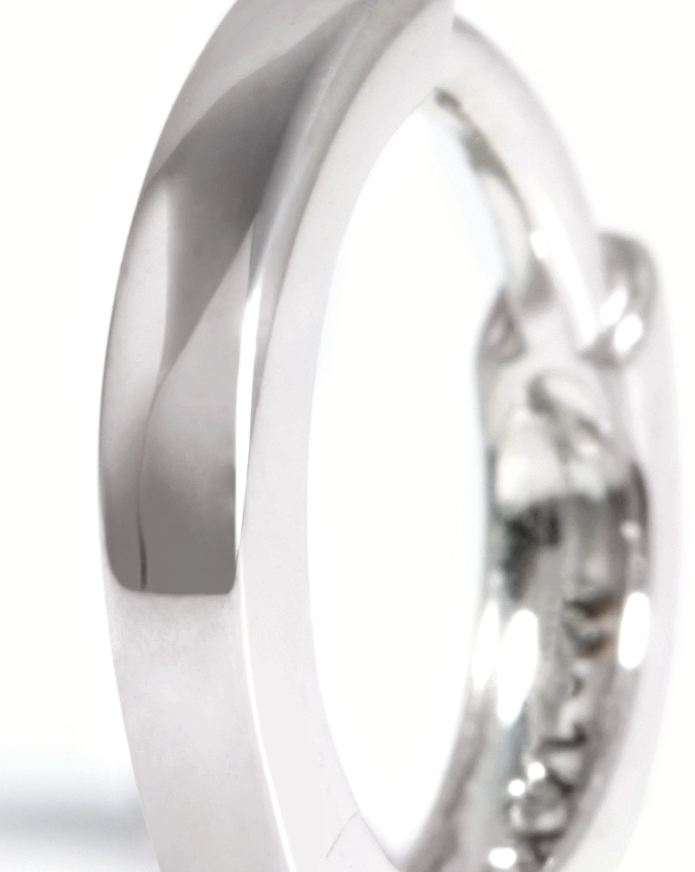 Solid Gold Classic Huggies | 14ct White Gold - Image 4