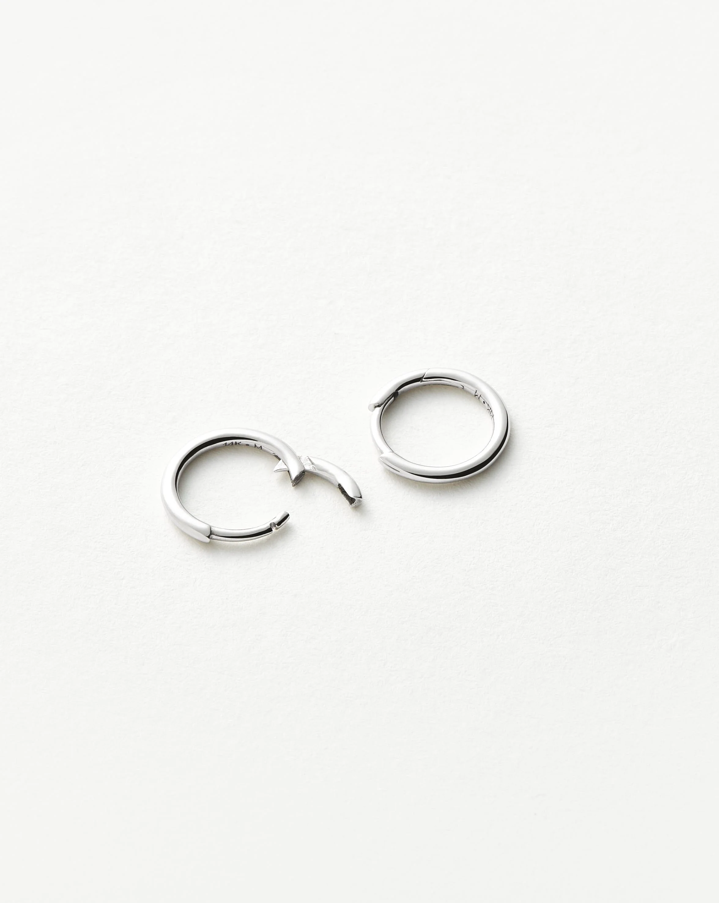 Solid Gold Classic Mini Hoop Earrings - Image 4