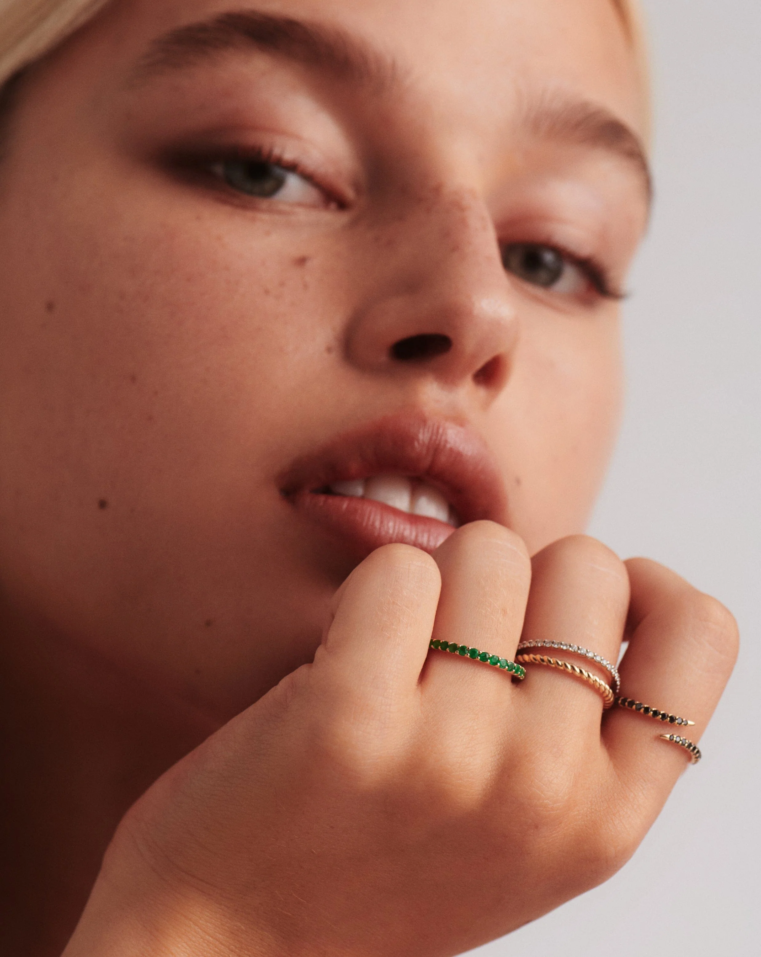 Solid Gold Slim Eternity Ring | 14ct Solid Gold/Diamond - Image 3
