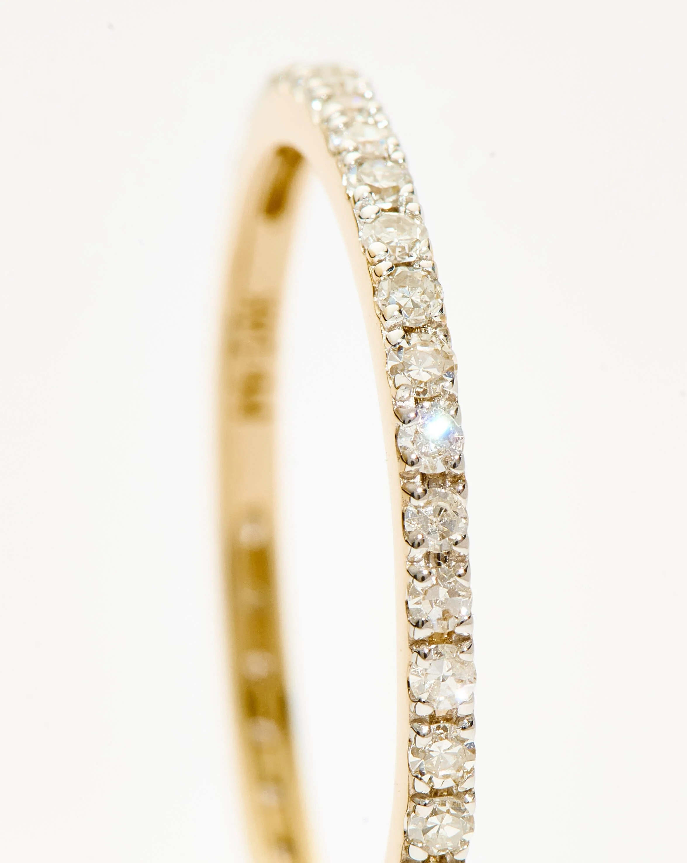 Solid Gold Slim Eternity Ring | 14ct Solid Gold/Diamond - Image 4