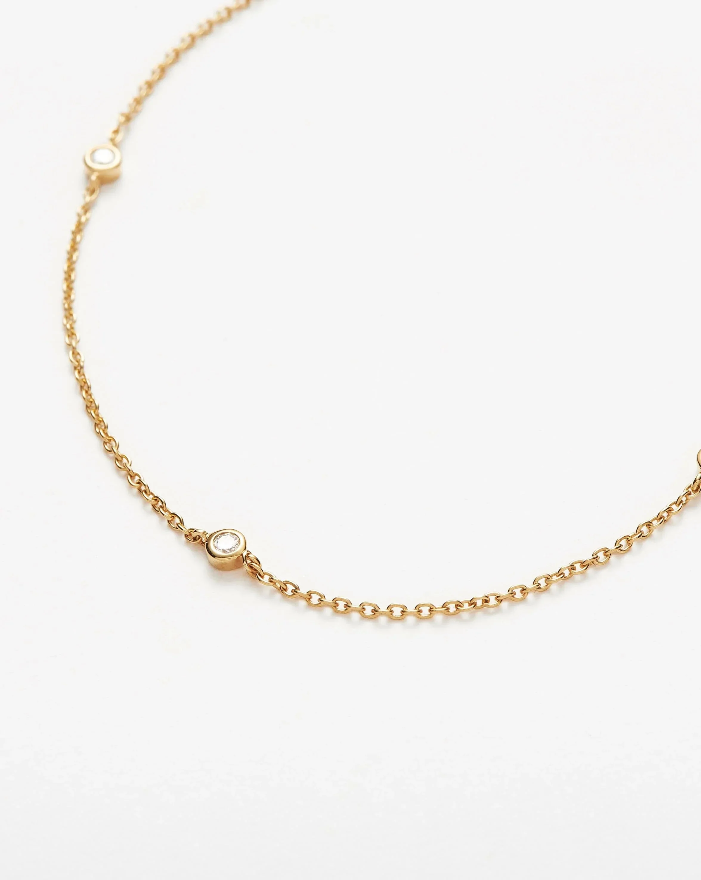 Solid Gold Floating Diamond Necklace | 14ct Solid Gold - Image 4