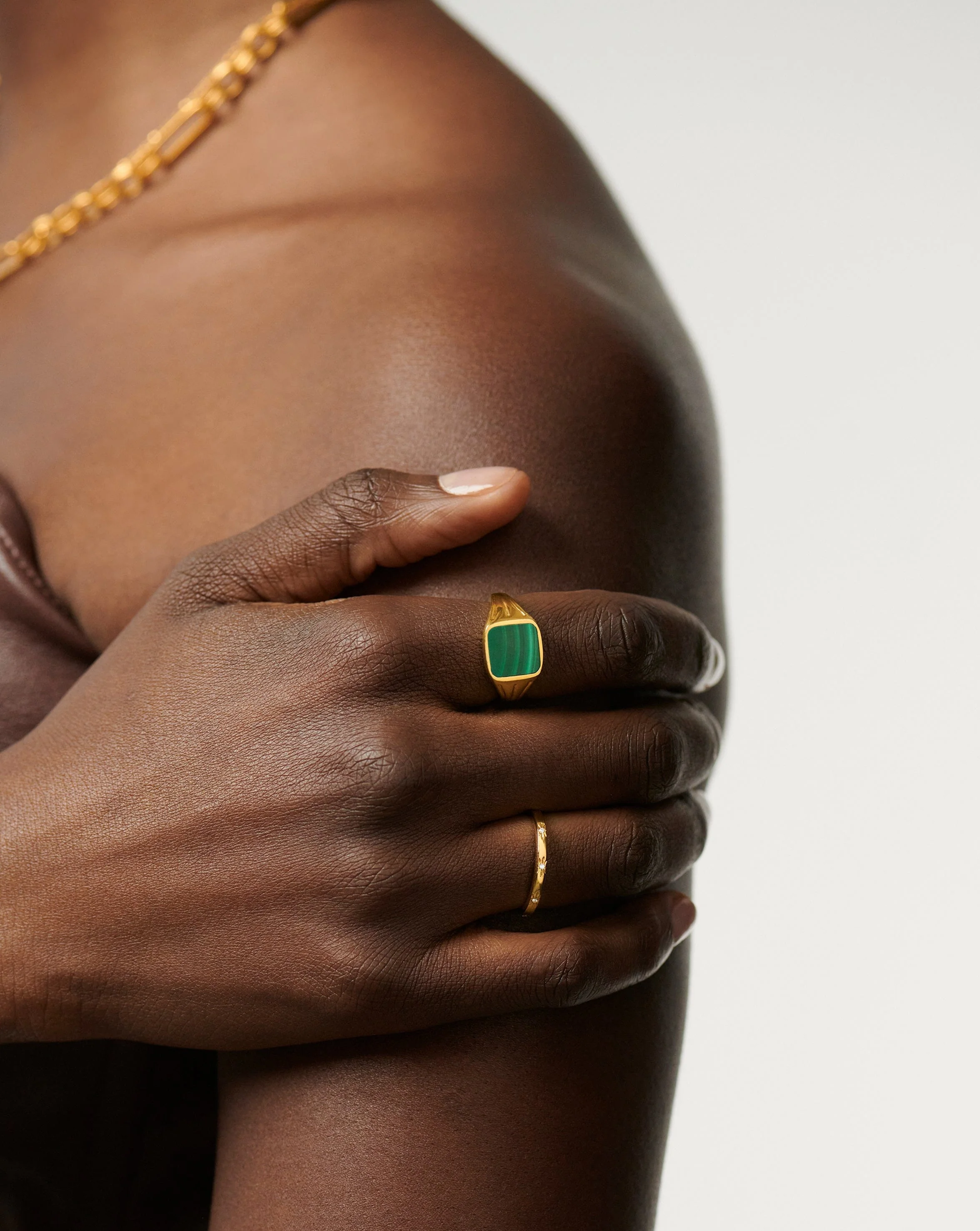Interstellar Star Studded Stacking Ring | 18ct Gold Vermeil - Image 3