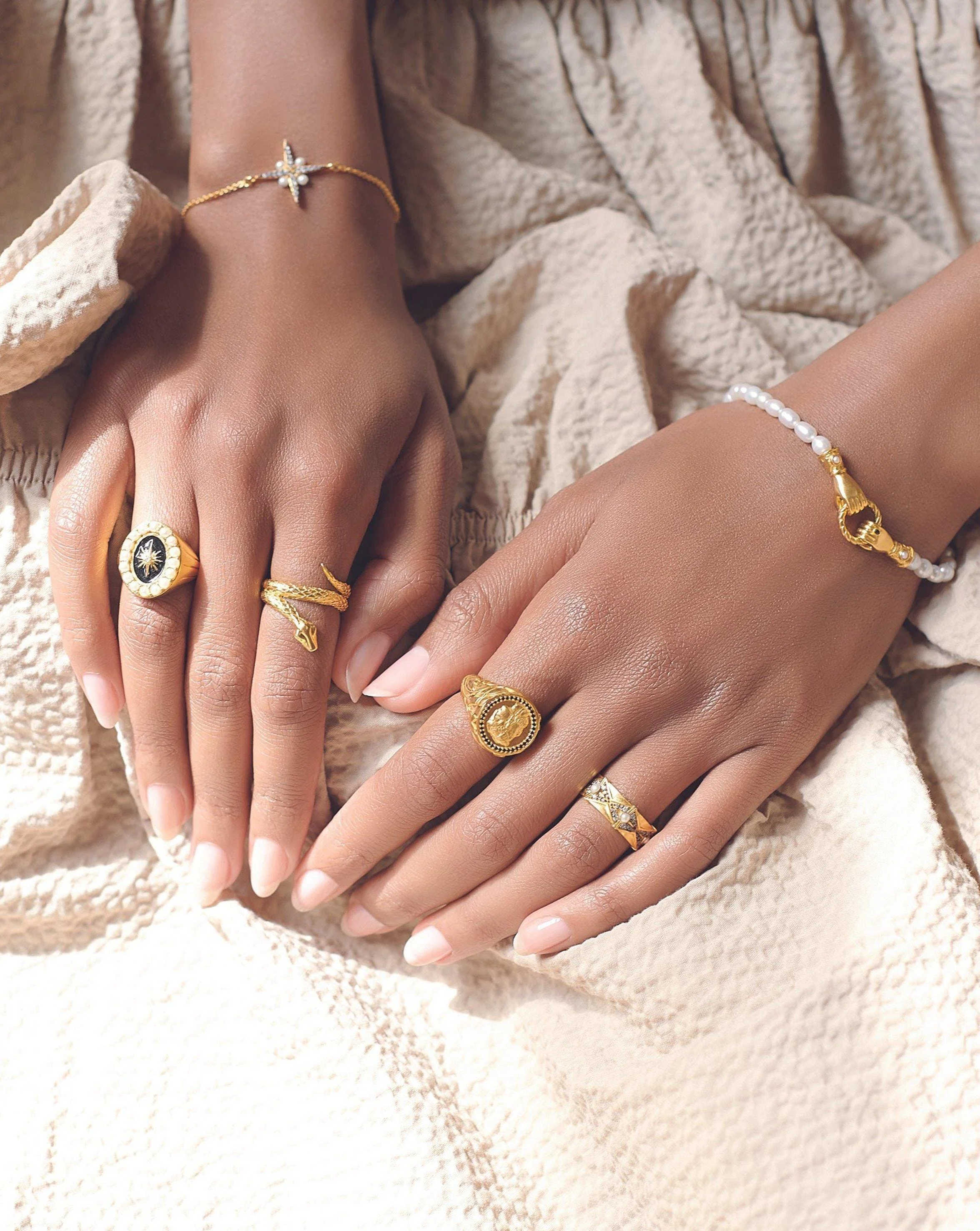 Harris Reed Coiled Serpent Ring | 18ct Gold Plated - Image 6