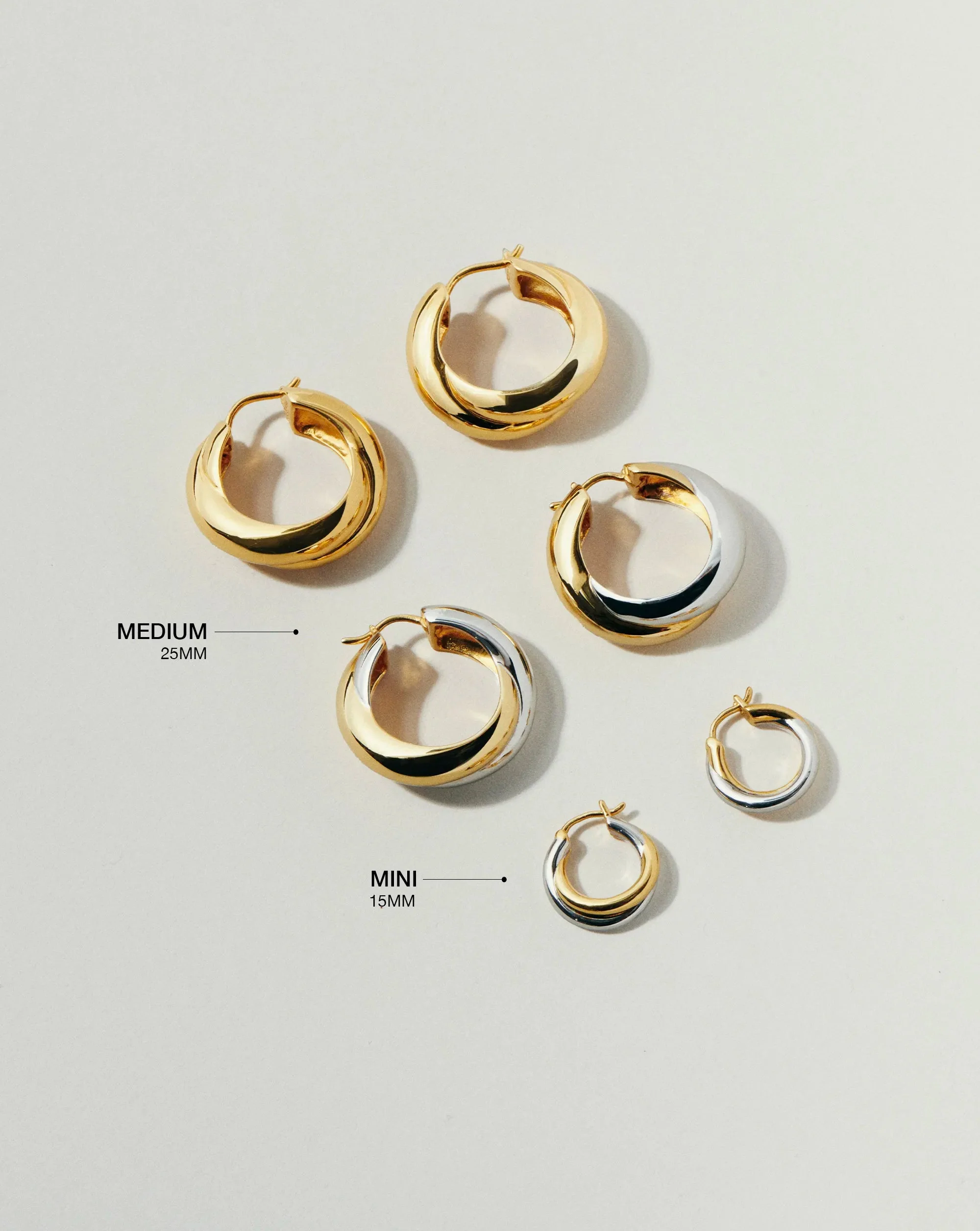 Lucy Williams Chunky Medium Entwine Hoop Earrings | 18ct Gold Plated - Image 5