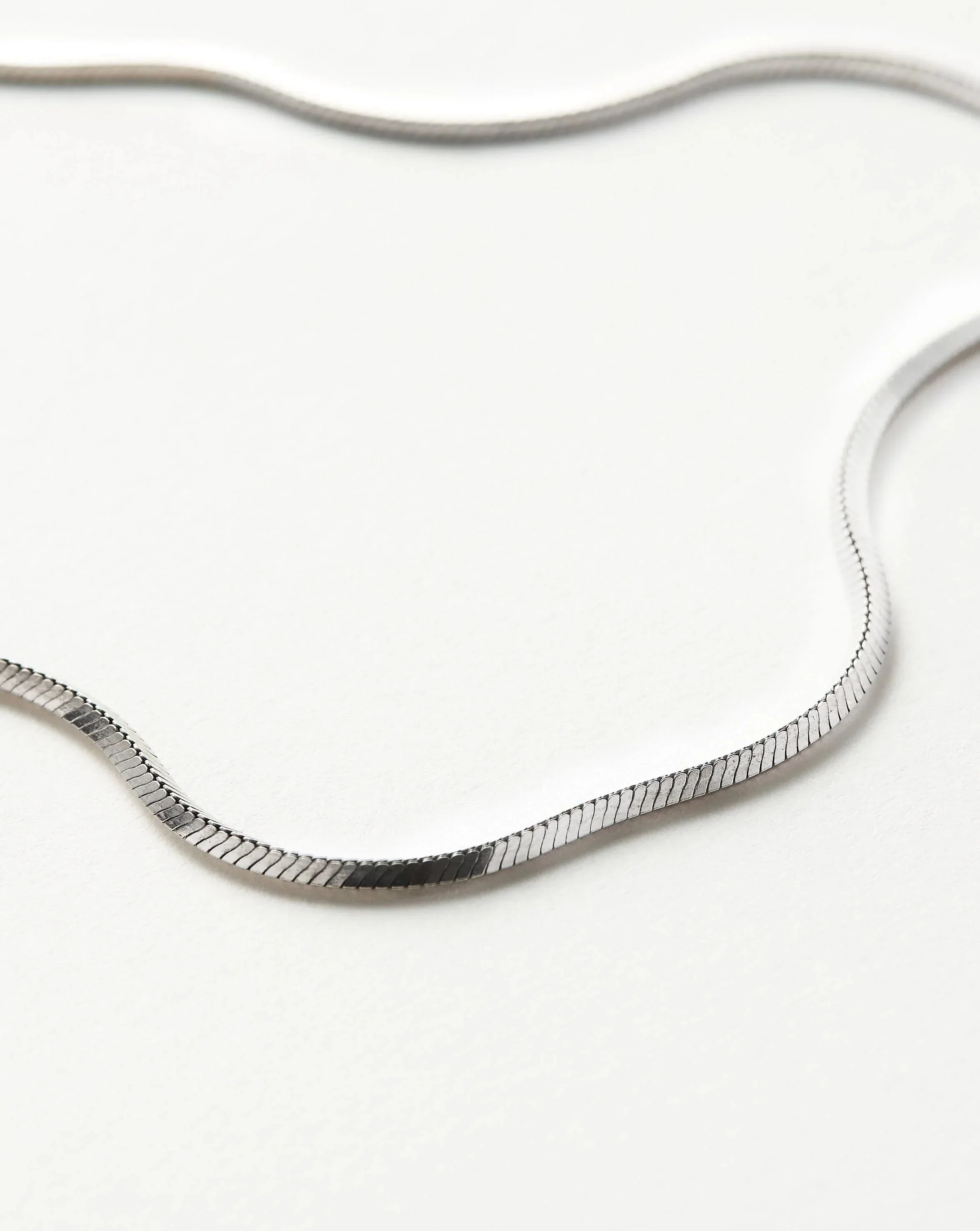 Lucy Williams Short Square Snake Chain Necklace - Image 4
