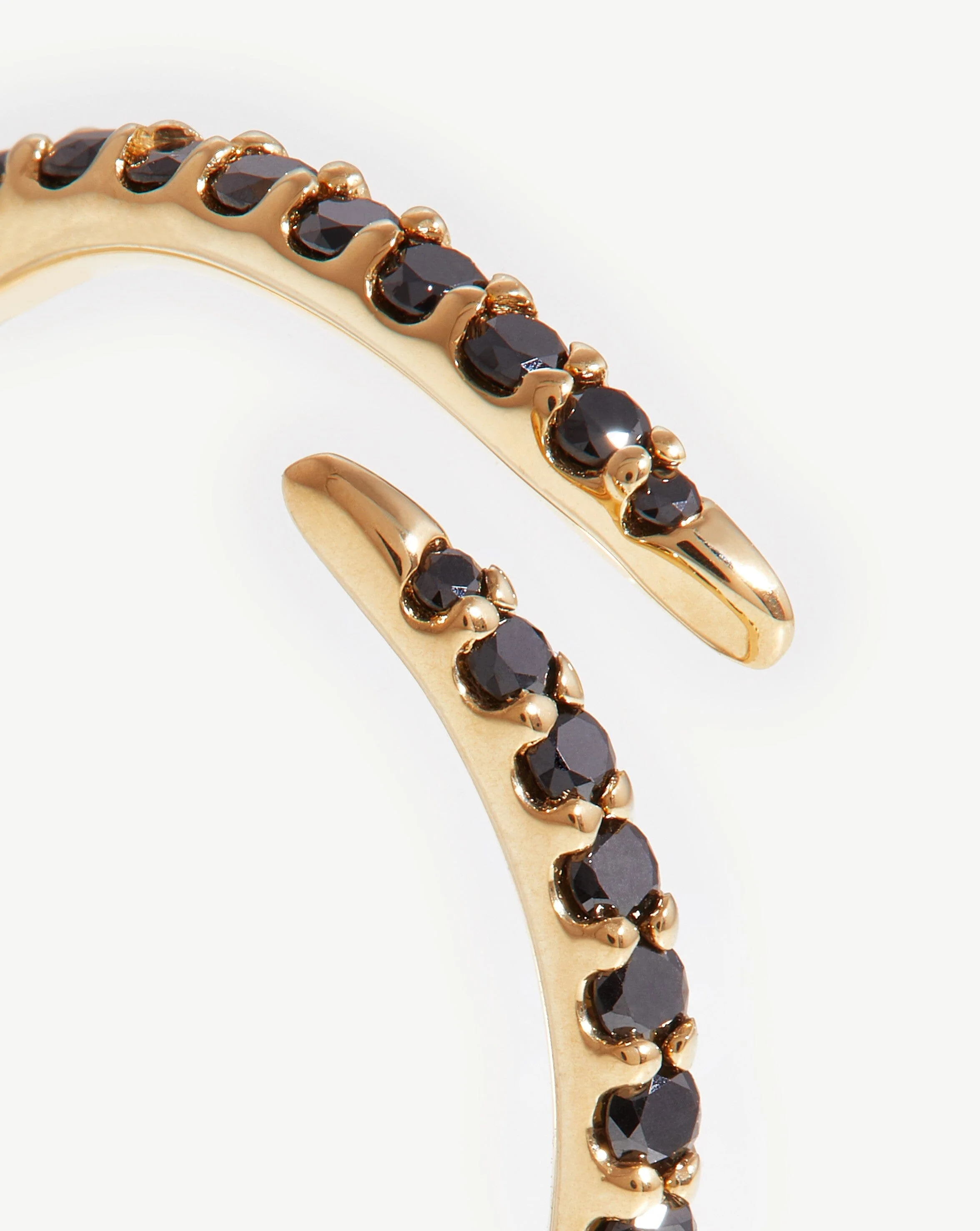 Solid Gold Open Claw Ring | 14ct Solid Gold/Black Diamond - Image 4