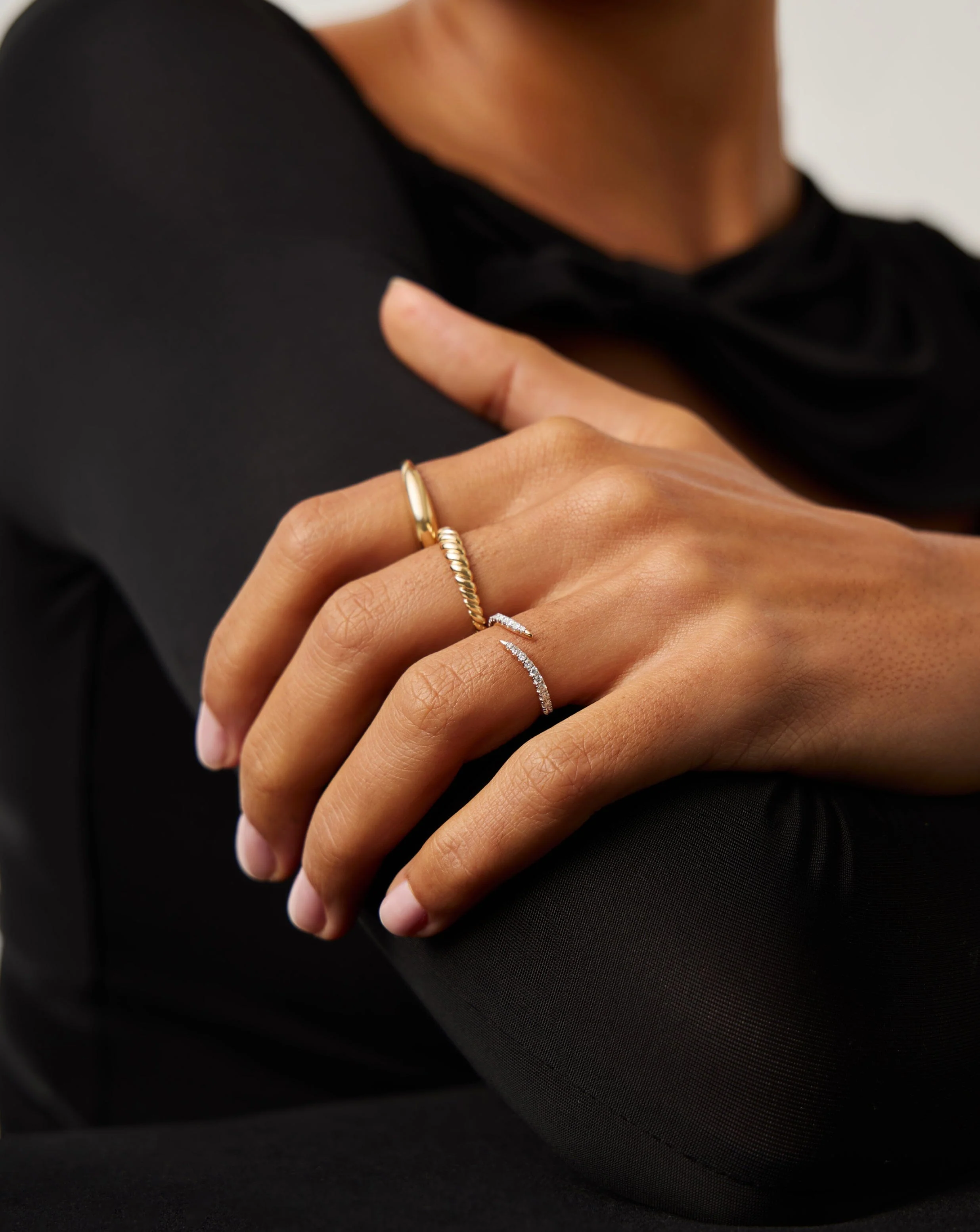 Solid Gold Open Claw Ring | 14ct Solid Gold/Diamond - Image 3