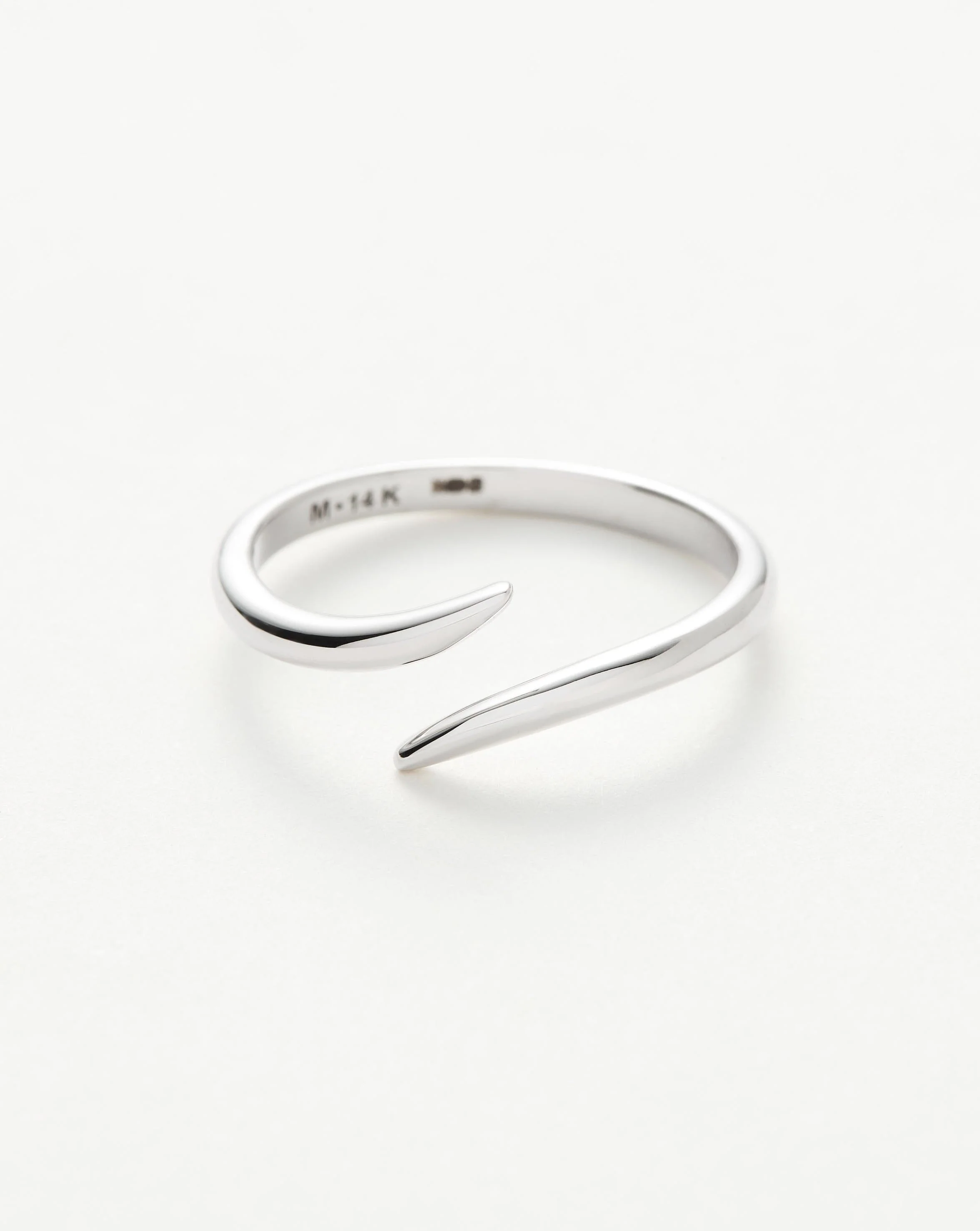 Solid Gold Open Claw Ring | 14ct White Gold - Image 4