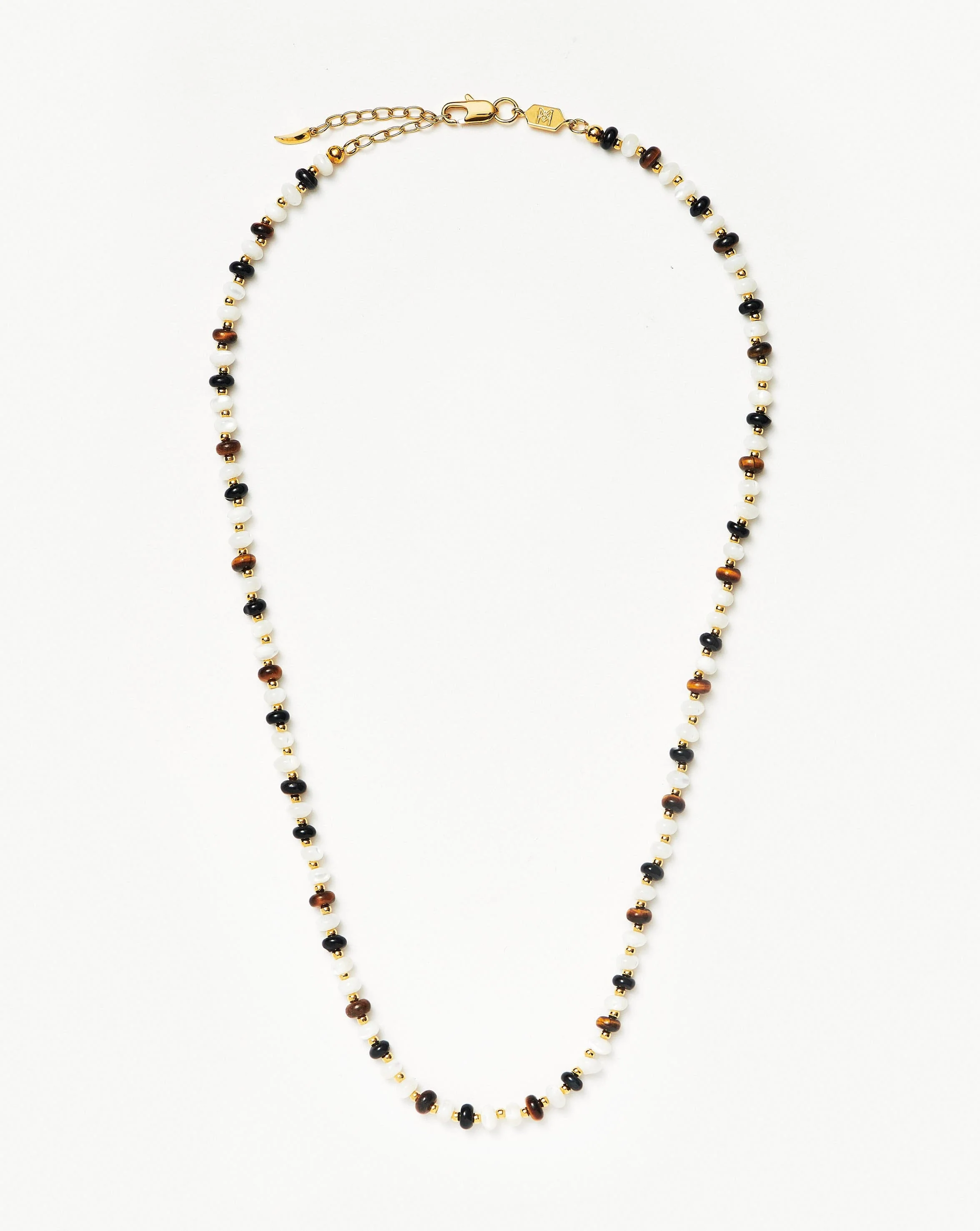 Savi Pearl & Gemstone Beaded Necklace | 18ct Gold Plated/Multi