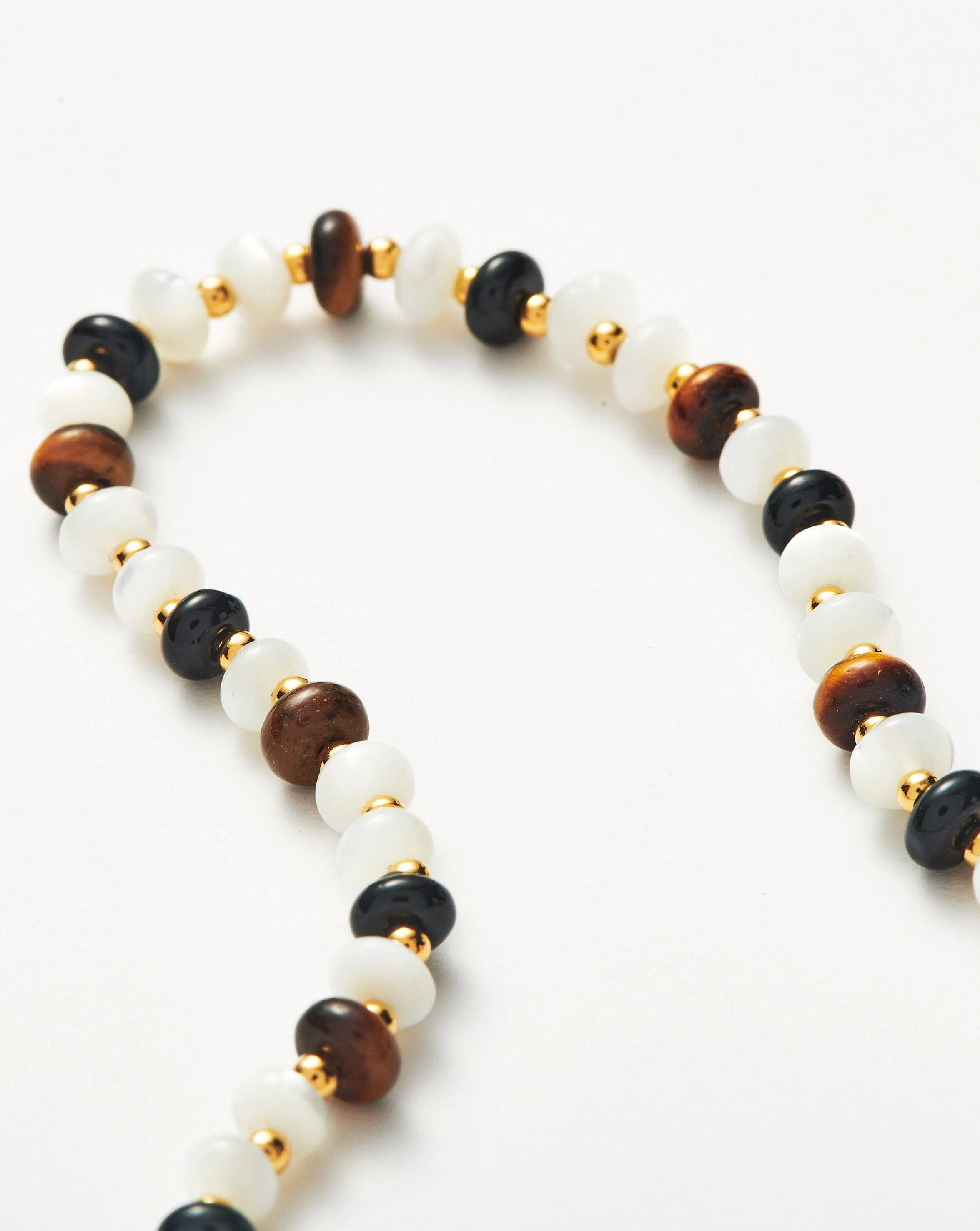 Savi Pearl & Gemstone Beaded Necklace | 18ct Gold Plated/Multi - Image 4